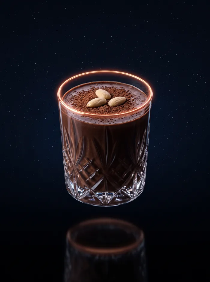 Almond Cocoa im Glas.