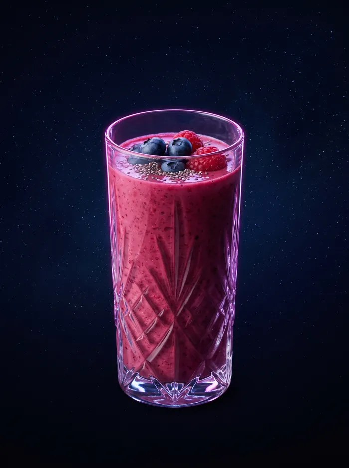 Beeren-Smoothie in Pink.