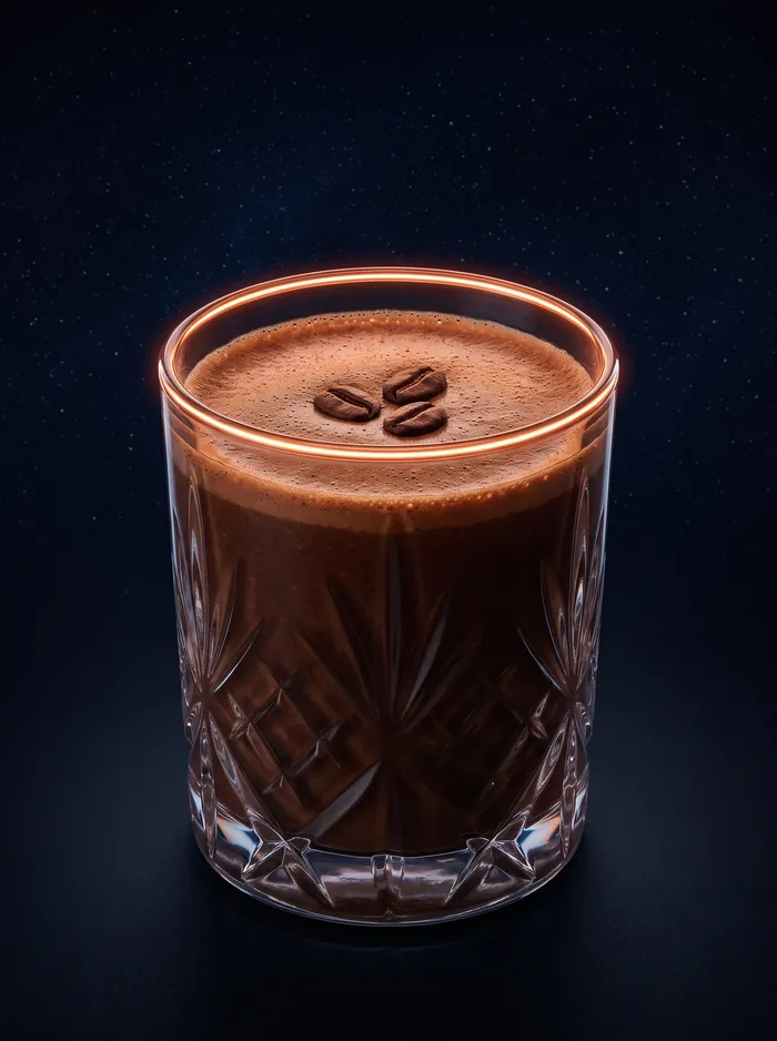 Dunkler Kaffee-Smoothie.