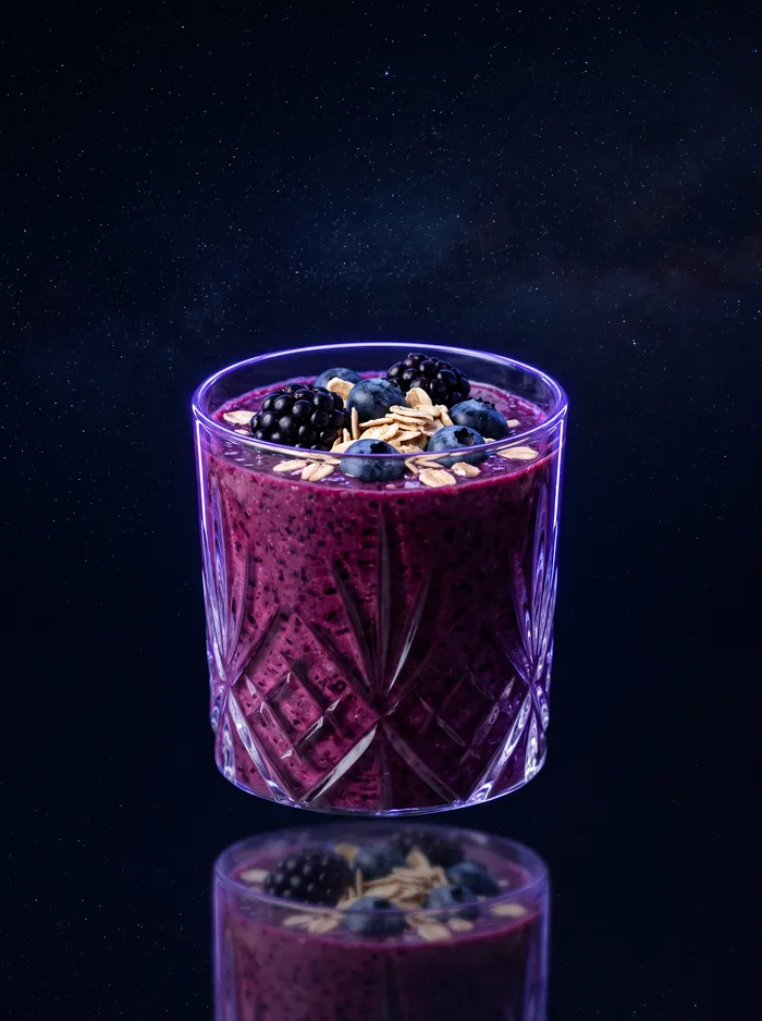 Violetter Brombeer-Smoothie.